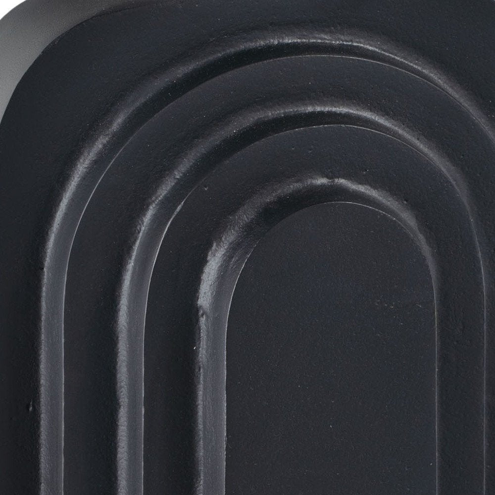 12" Black Geometric Aluminum Table Vase HomeRoots