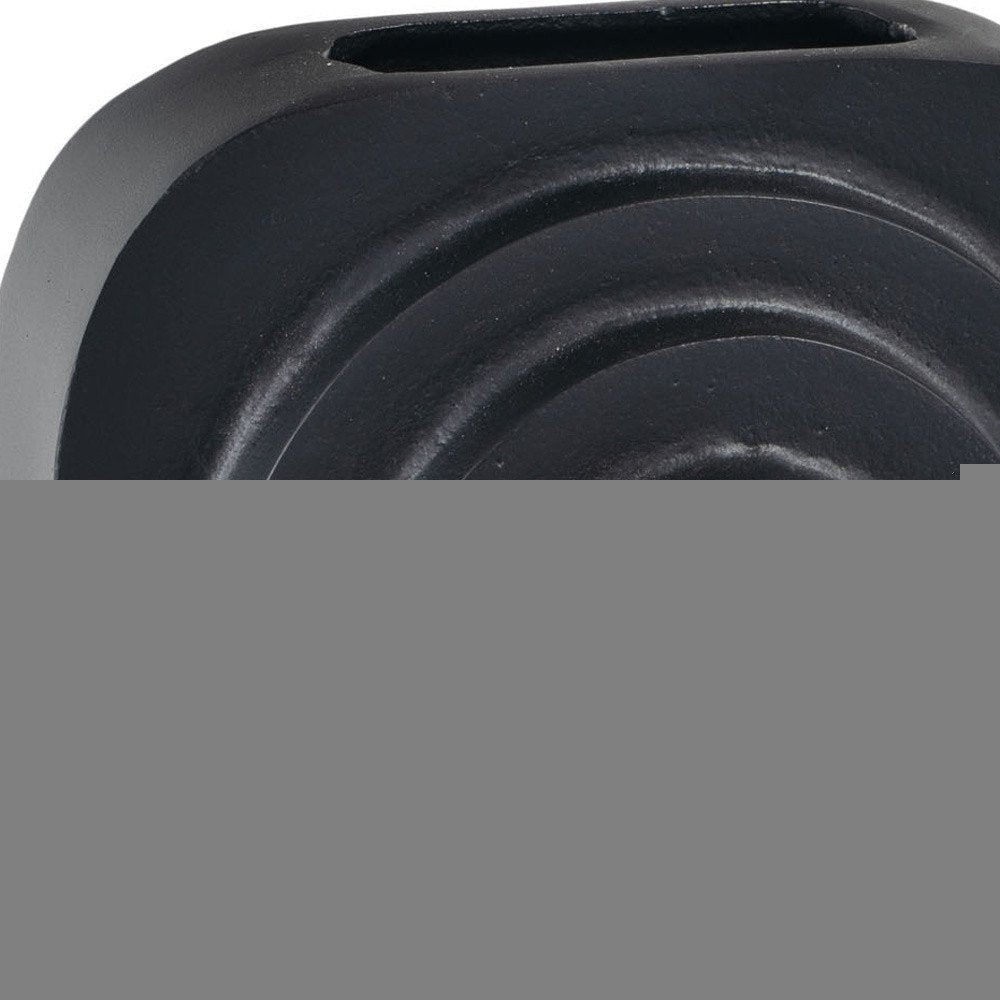 12" Black Geometric Aluminum Table Vase HomeRoots
