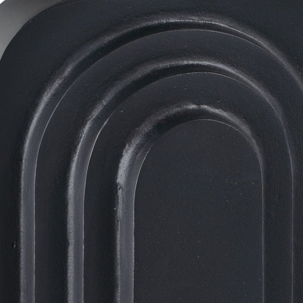 12" Black Geometric Aluminum Table Vase HomeRoots