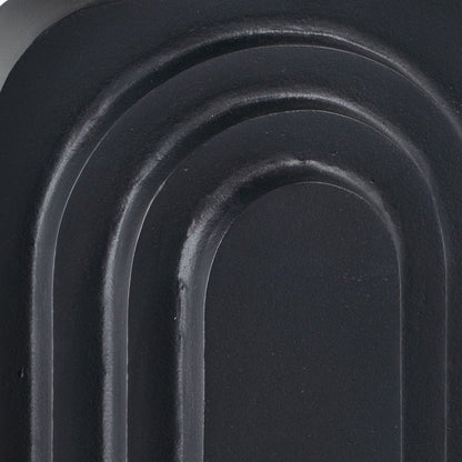 12" Black Geometric Aluminum Table Vase HomeRoots