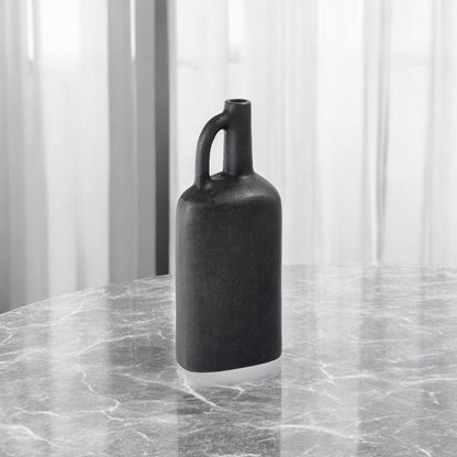 11" Gray Aluminum Jug Table Vase HomeRoots