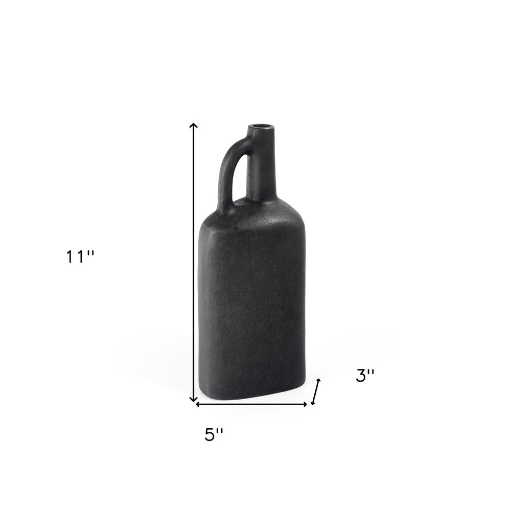 11" Gray Aluminum Jug Table Vase HomeRoots