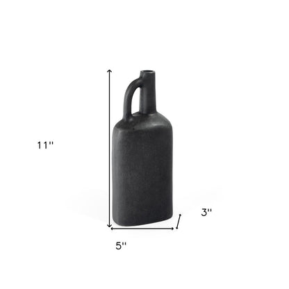 11" Gray Aluminum Jug Table Vase HomeRoots