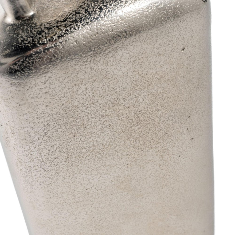 14" Silver Aluminum Jug Table Vase HomeRoots