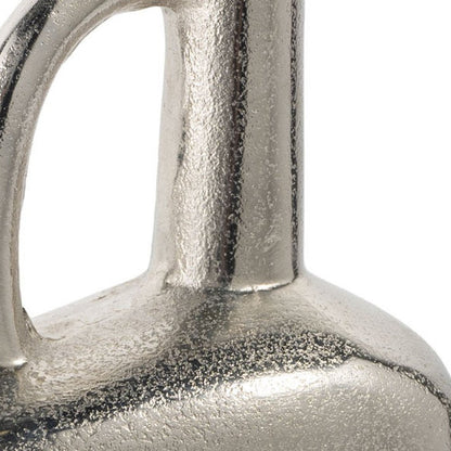 14" Silver Aluminum Jug Table Vase HomeRoots