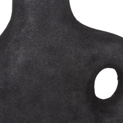 12" Black Aluminum Modern Abstract Table Vase HomeRoots