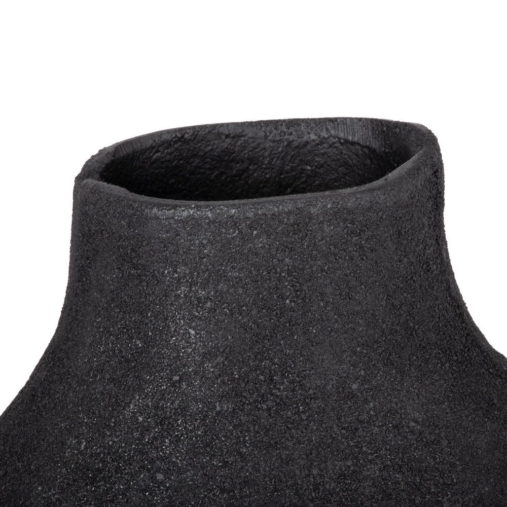 12" Black Aluminum Modern Abstract Table Vase HomeRoots