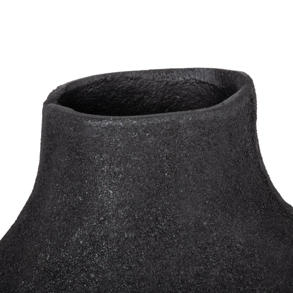 12" Black Aluminum Modern Abstract Table Vase HomeRoots