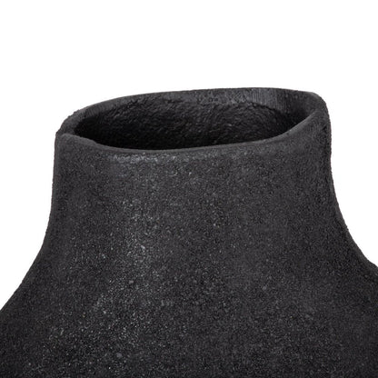 12" Black Aluminum Modern Abstract Table Vase HomeRoots