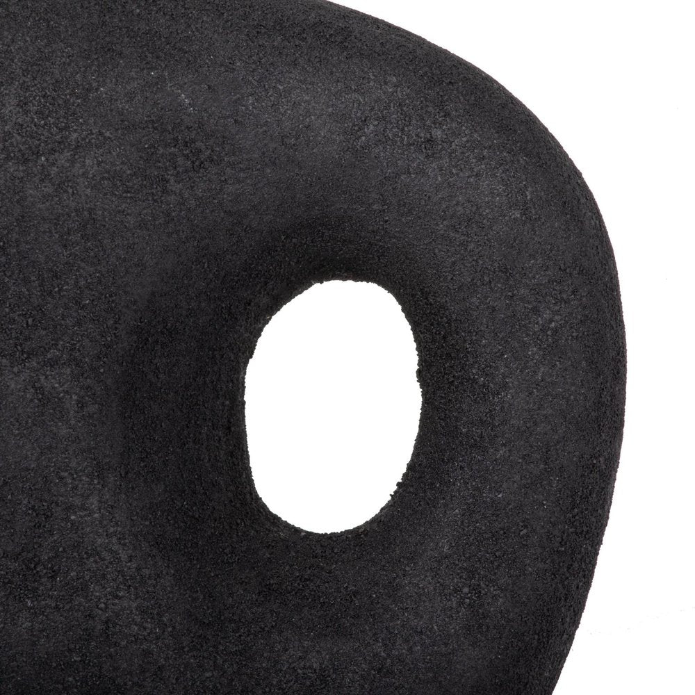 12" Black Aluminum Modern Abstract Table Vase HomeRoots