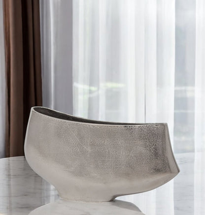 10" Nickel Aluminum Table Vase HomeRoots