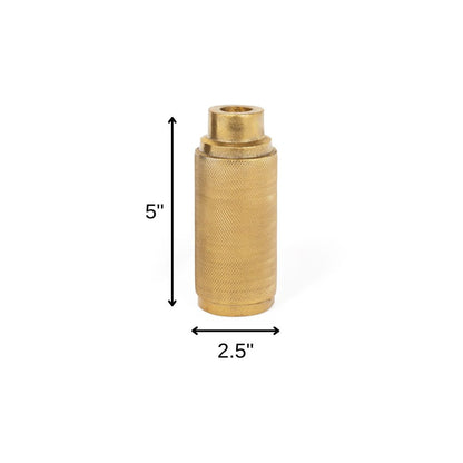 5" Gold Distressed Aluminum Tabletop Taper Candle Holder HomeRoots
