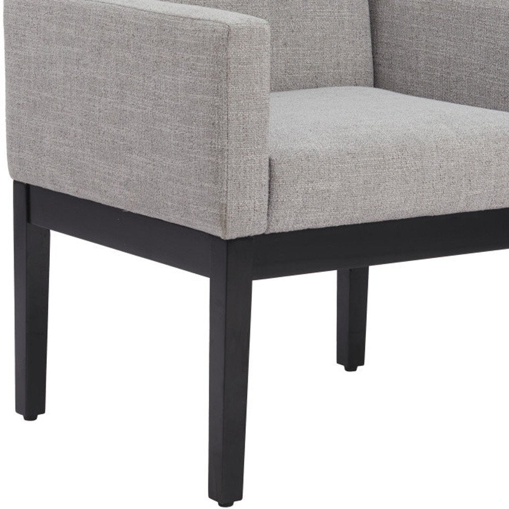Gray and Black Upholstered Dining Arm Chair HomeRoots