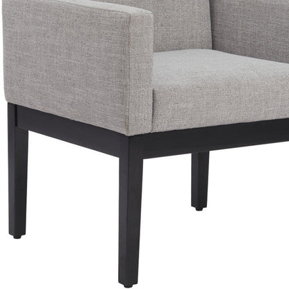 Gray and Black Upholstered Dining Arm Chair HomeRoots