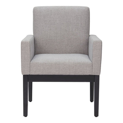Gray and Black Upholstered Dining Arm Chair HomeRoots