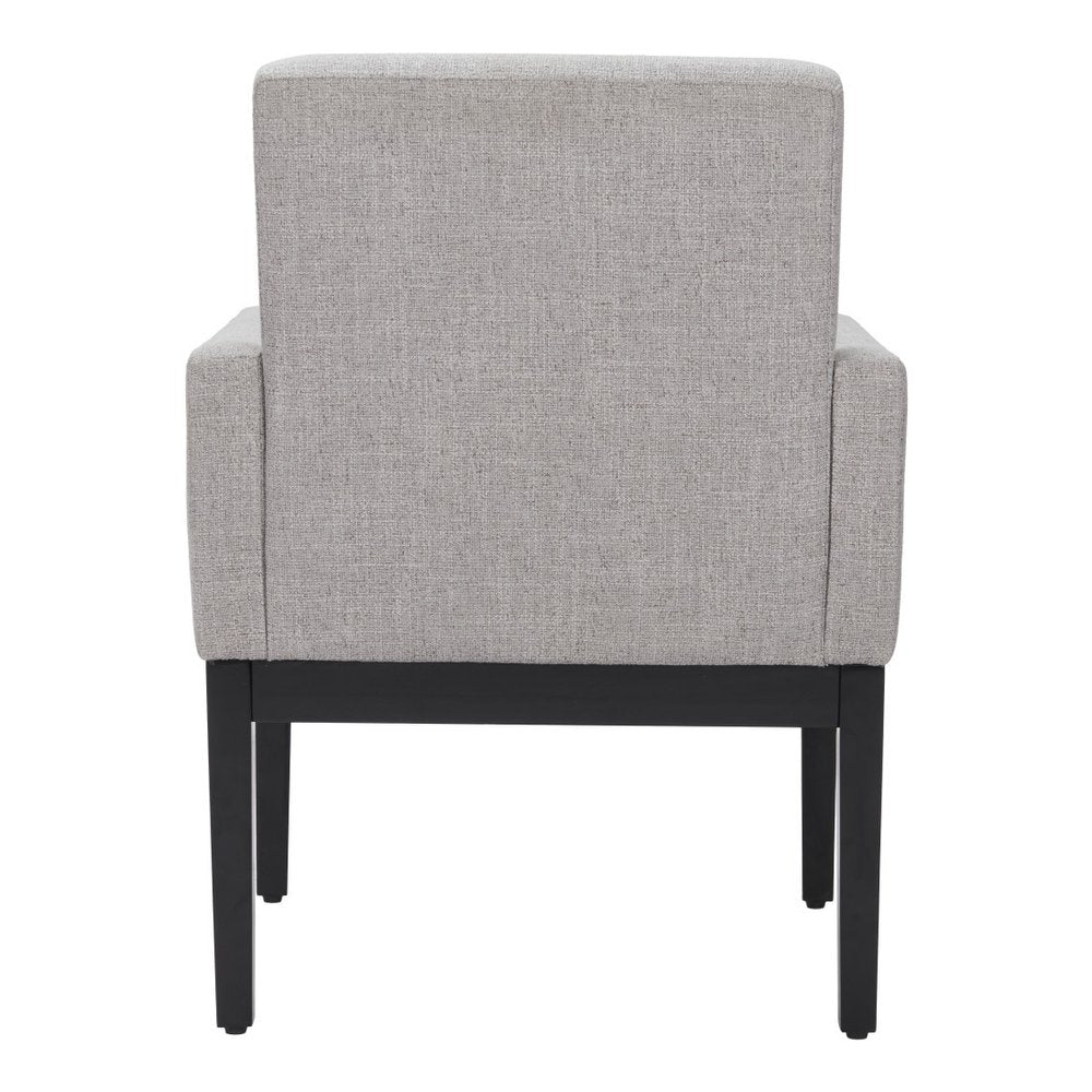 Gray and Black Upholstered Dining Arm Chair HomeRoots