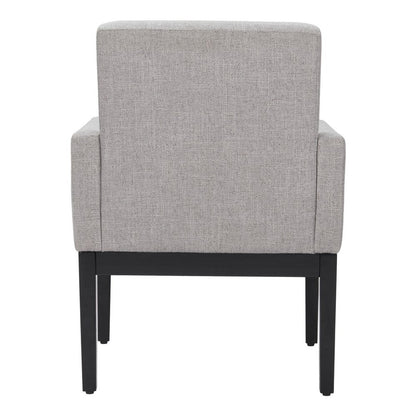 Gray and Black Upholstered Dining Arm Chair HomeRoots