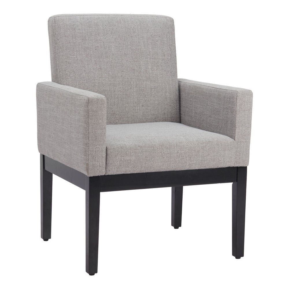 Gray and Black Upholstered Dining Arm Chair HomeRoots