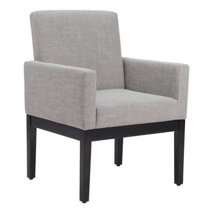 Gray and Black Upholstered Dining Arm Chair HomeRoots