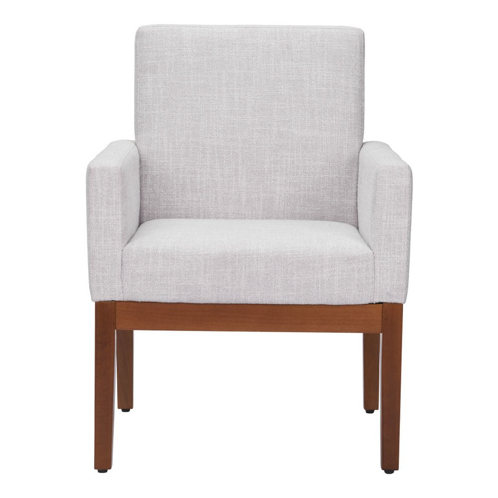 Gray and Black Upholstered Dining Arm Chair HomeRoots