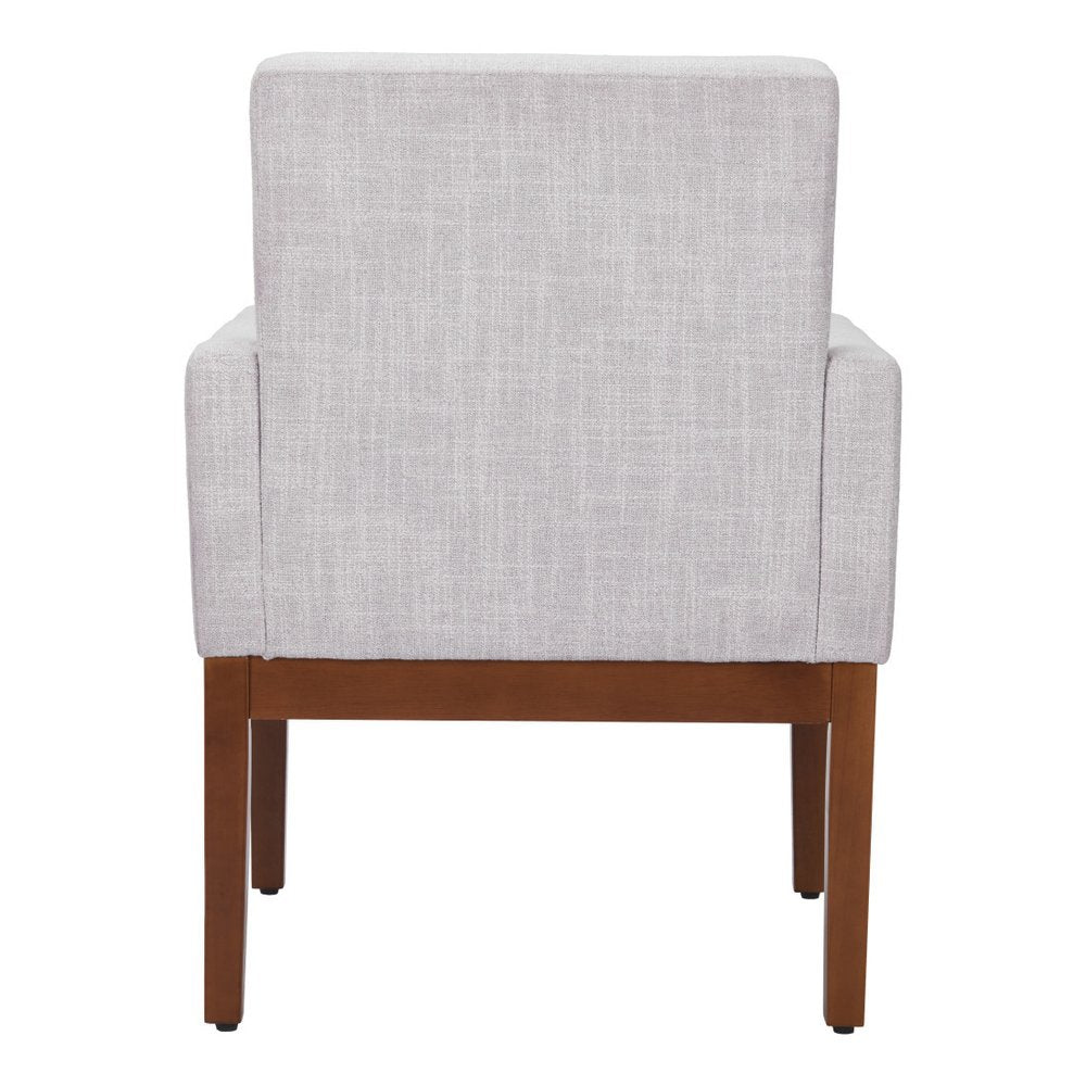 Gray and Black Upholstered Dining Arm Chair — view 17