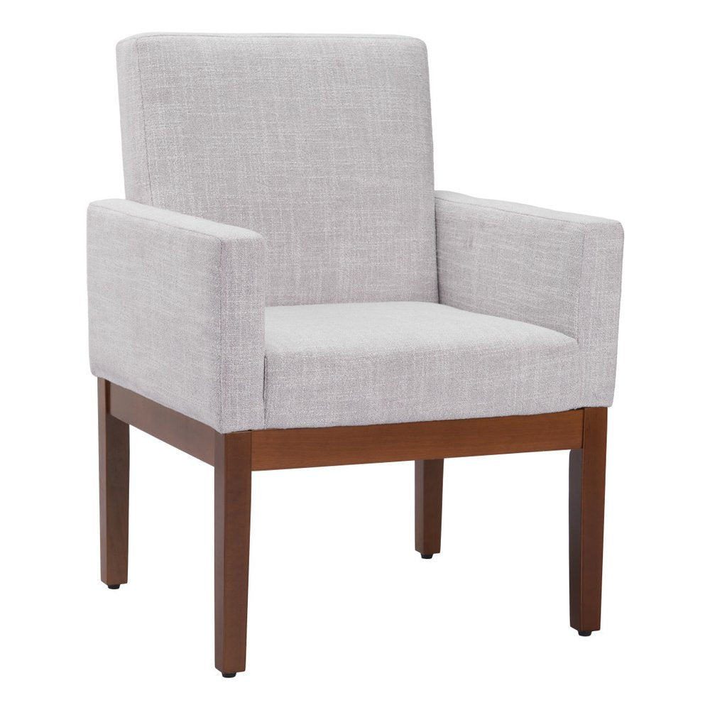 Gray and Black Upholstered Dining Arm Chair HomeRoots