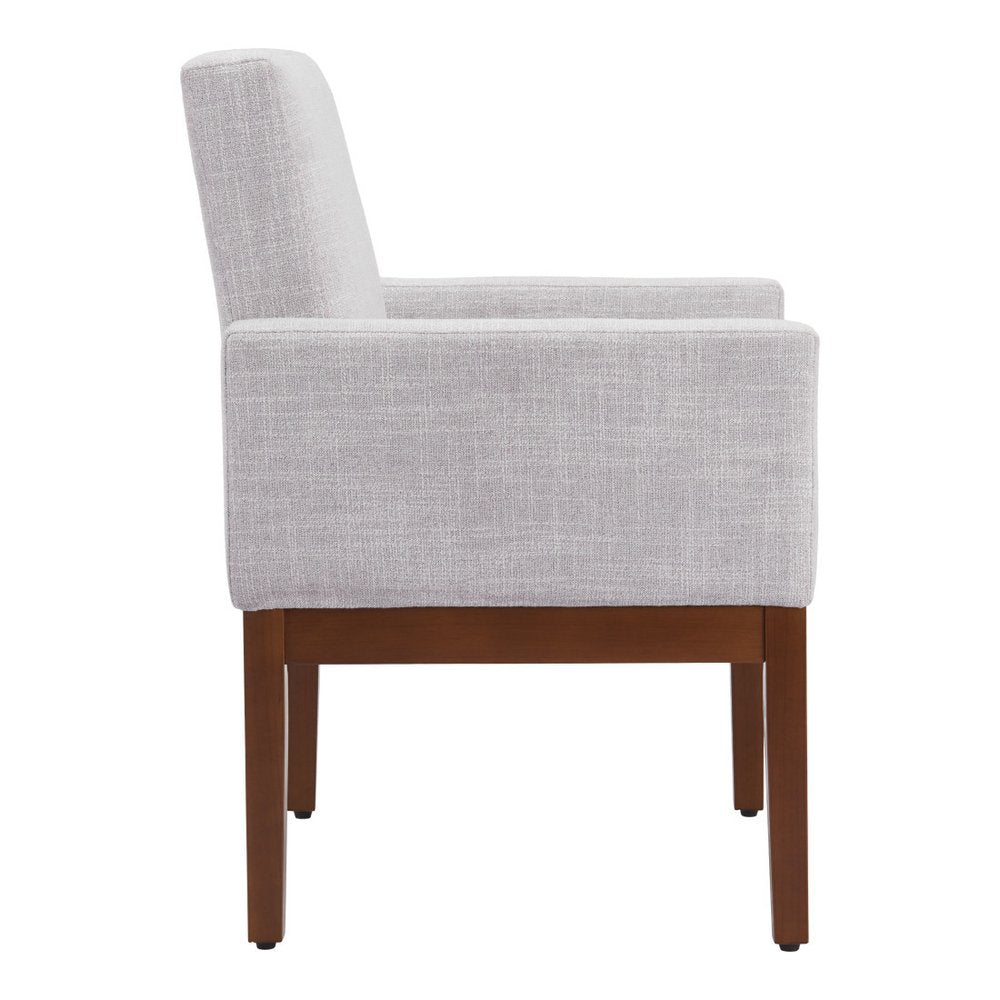 Gray and Black Upholstered Dining Arm Chair HomeRoots