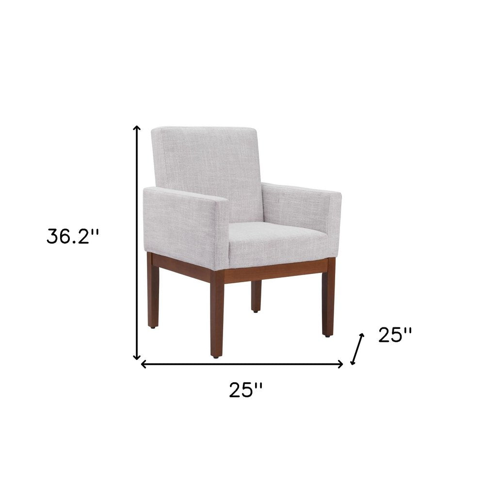 Gray and Black Upholstered Dining Arm Chair HomeRoots
