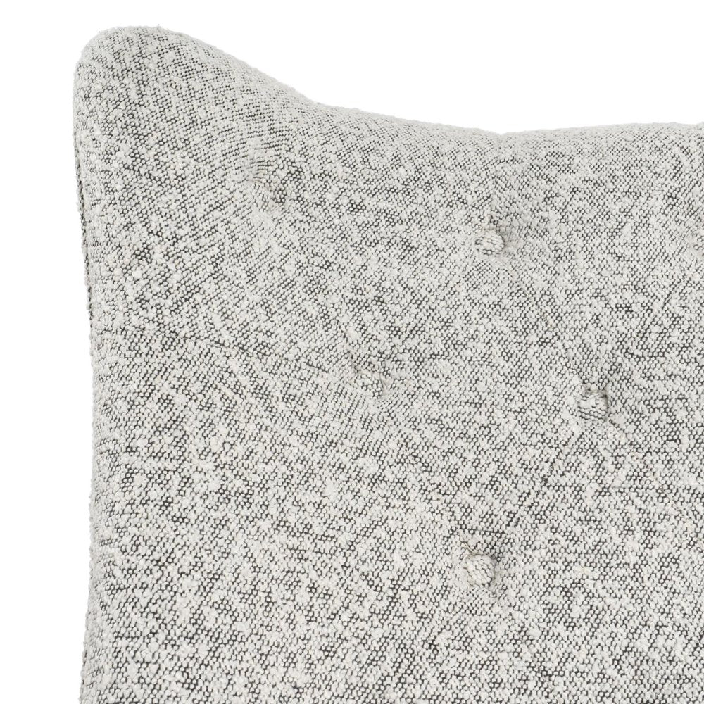 32" Gray and Black Tufted Boucle Lounge Chair HomeRoots