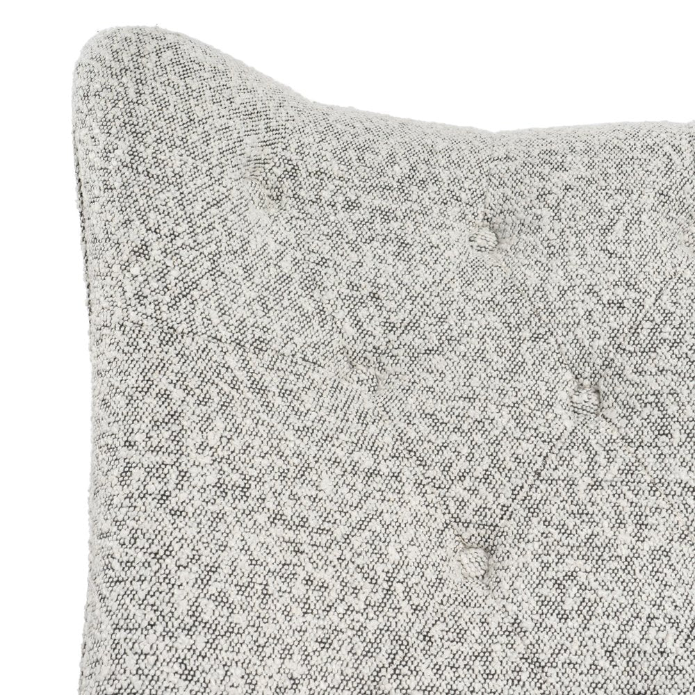 32" Gray and Black Tufted Boucle Lounge Chair HomeRoots