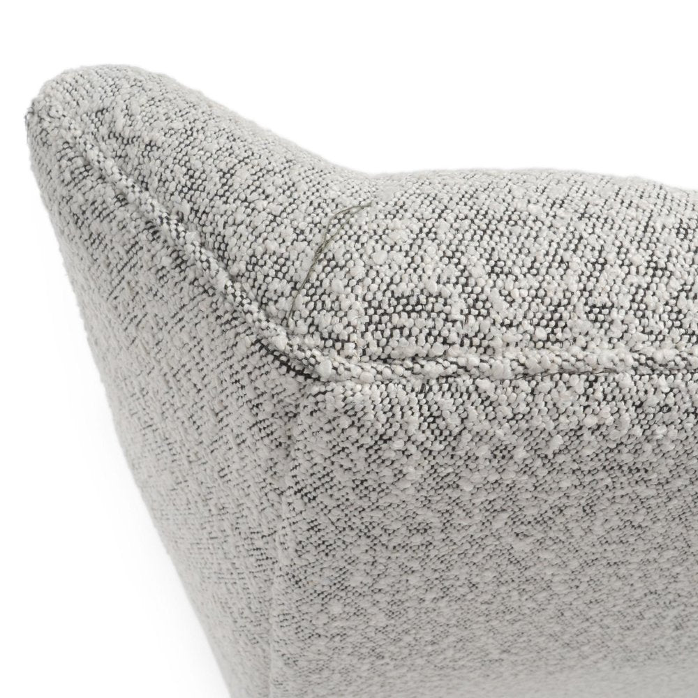 32" Gray and Black Tufted Boucle Lounge Chair HomeRoots