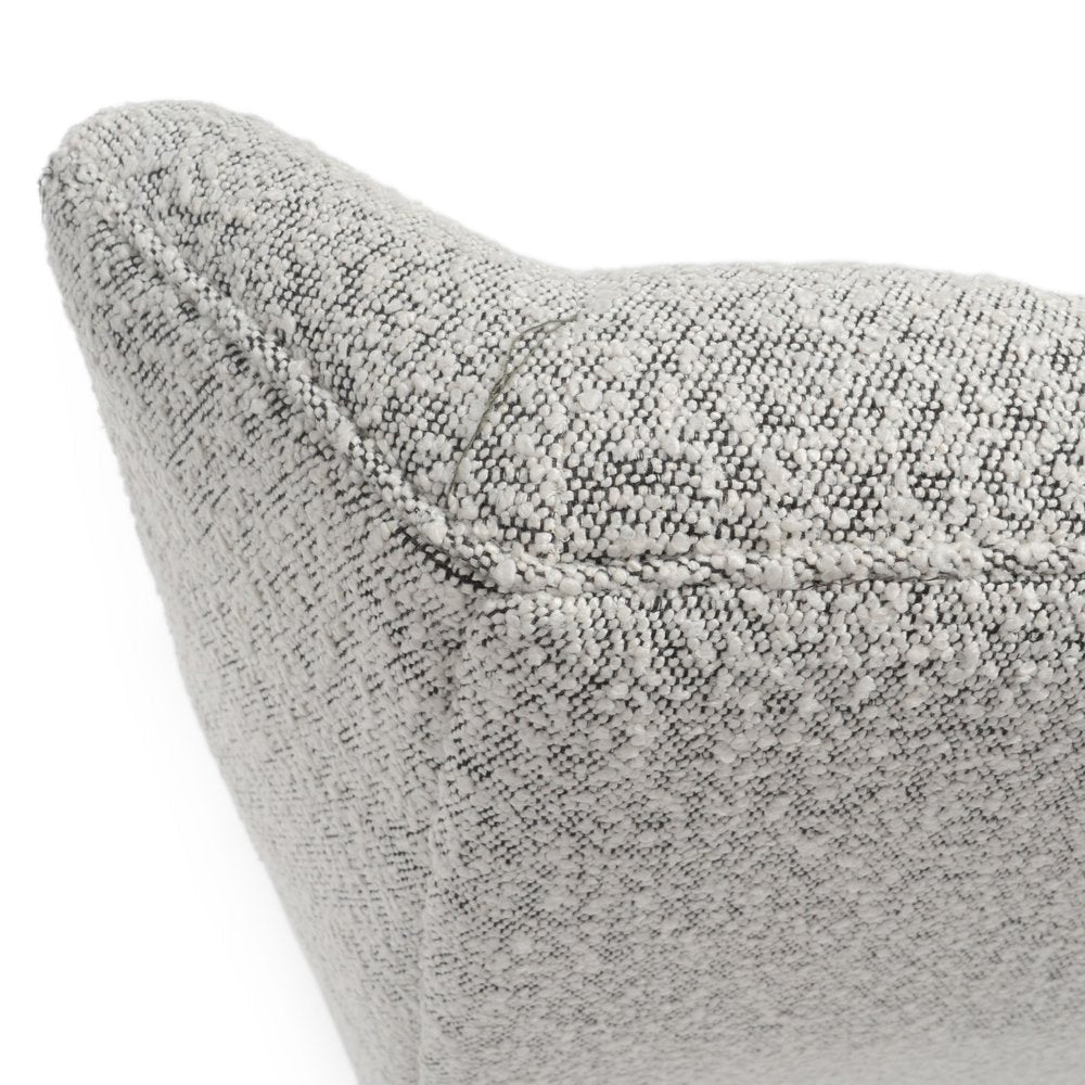 32" Gray and Black Tufted Boucle Lounge Chair HomeRoots