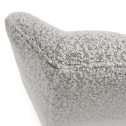 32" Gray and Black Tufted Boucle Lounge Chair HomeRoots