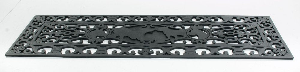 9" X 30" Black Rubber Dog Outdoor Door Mat — view 1