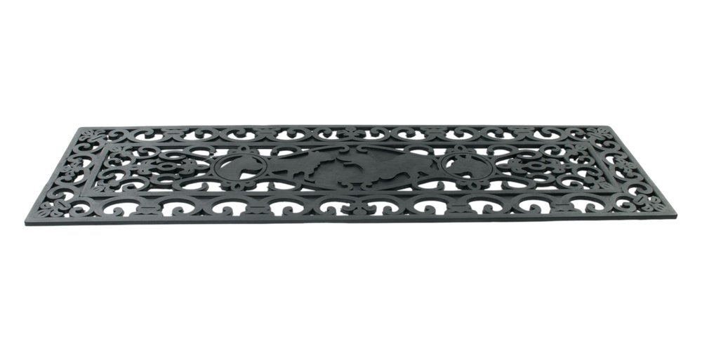 9" X 30" Black Rubber Dog Outdoor Door Mat — view 6