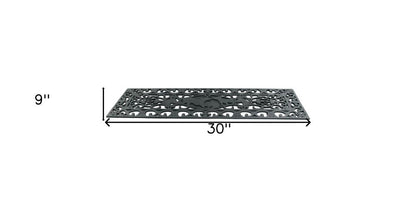 9" X 30" Black Rubber Dog Outdoor Door Mat