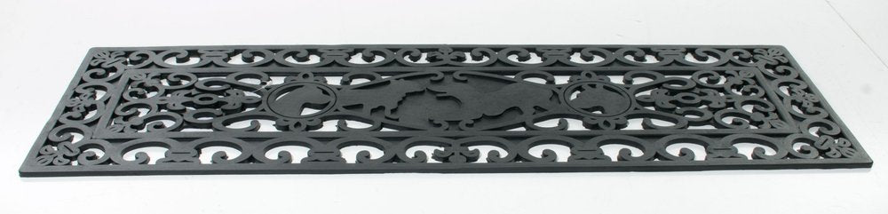 9" X 30" Black Rubber Dog Outdoor Door Mat — view 4
