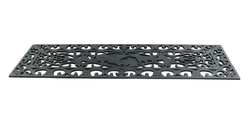 9" X 30" Black Rubber Dog Outdoor Door Mat — view 5