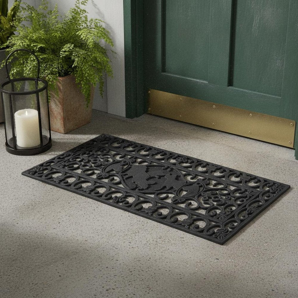 9" X 30" Black Rubber Dog Outdoor Door Mat — view 8