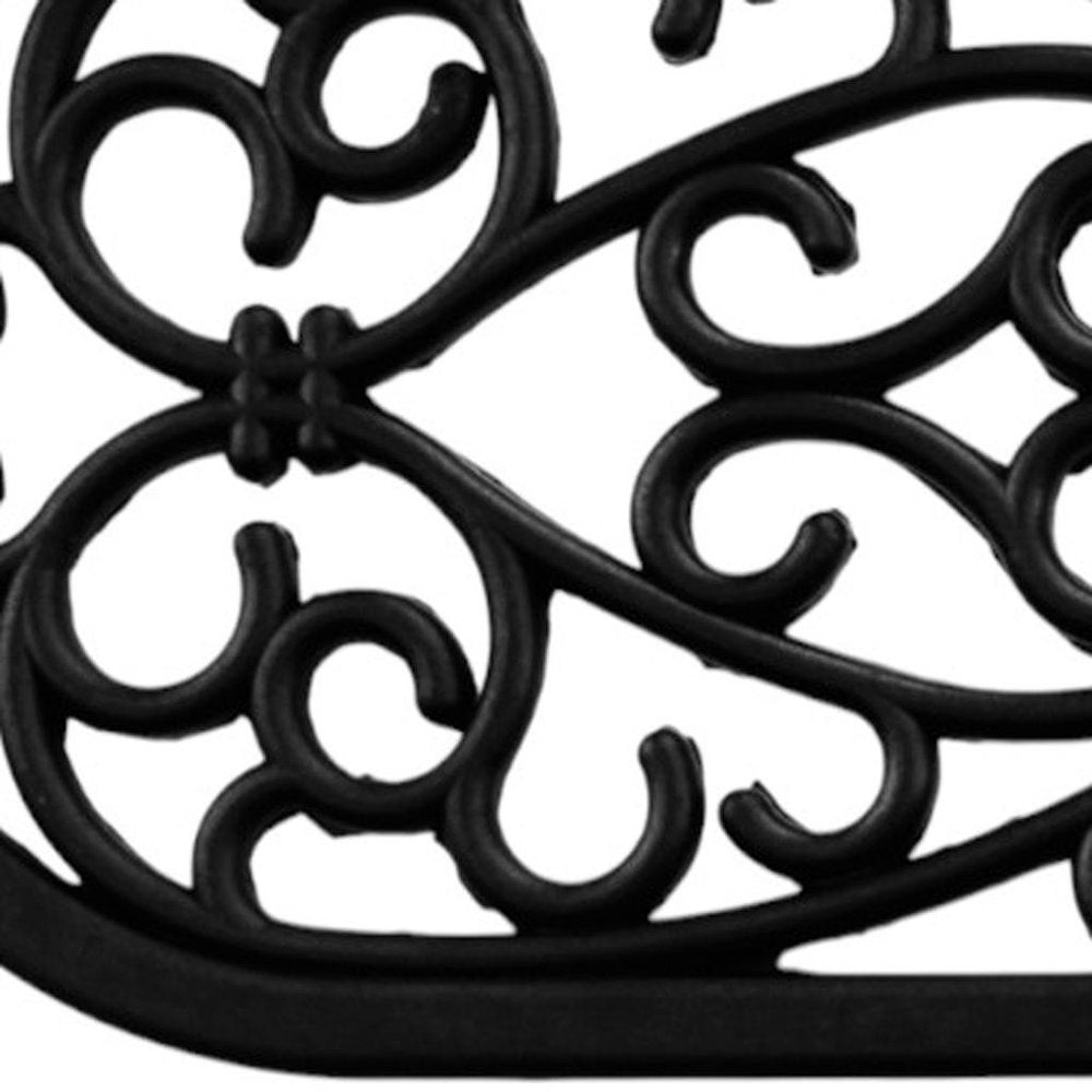 10" X 30" Black Rubber Outdoor Door Mat — view 5