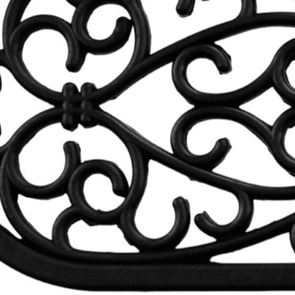 10" X 30" Black Rubber Outdoor Door Mat