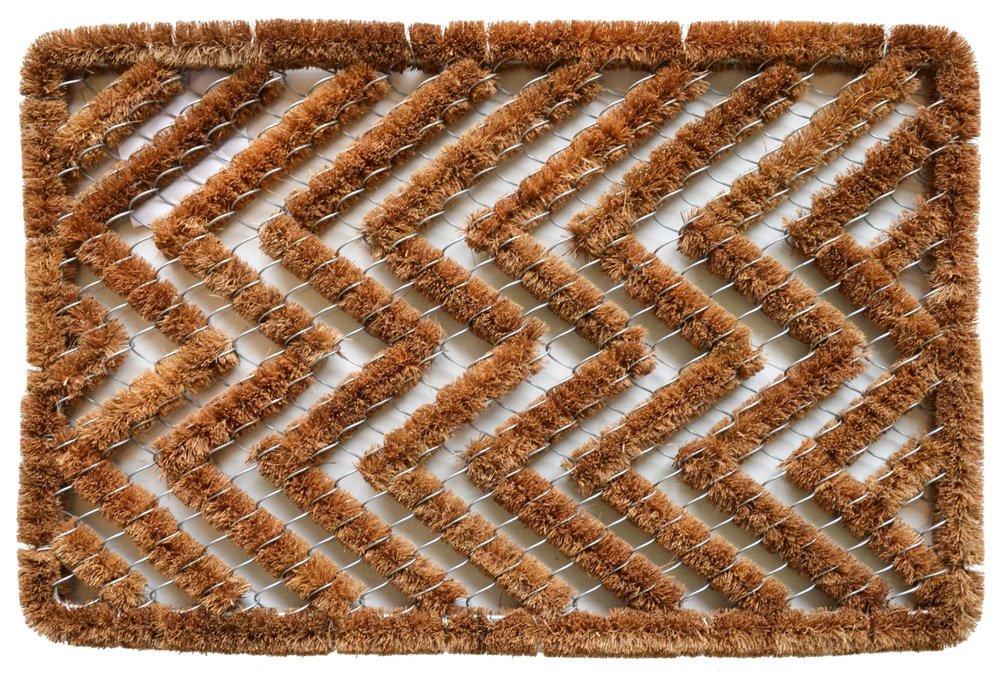 16" X 24" Brown Coir Zig Zag Outdoor Door Mat — view 4