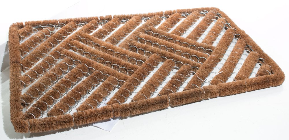 18" X 30" Brown Coir Geometric Outdoor Door Mat — view 2