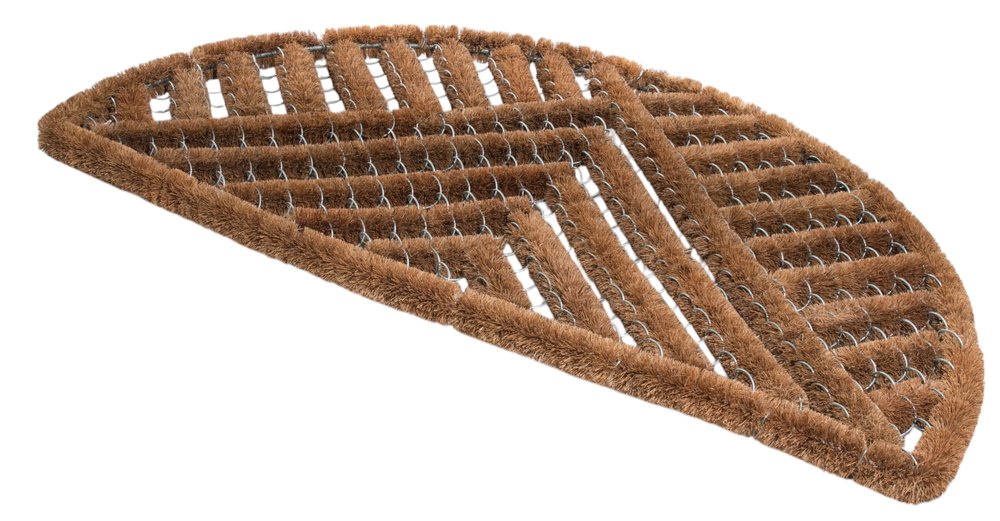 18" X 30" Brown Coir Geometric Outdoor Semi Circle Door Mat — view 6