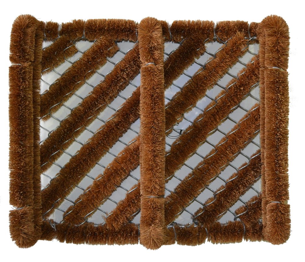 12" X 14" Brown Coir Geometric Outdoor Boot Scraper — view 1