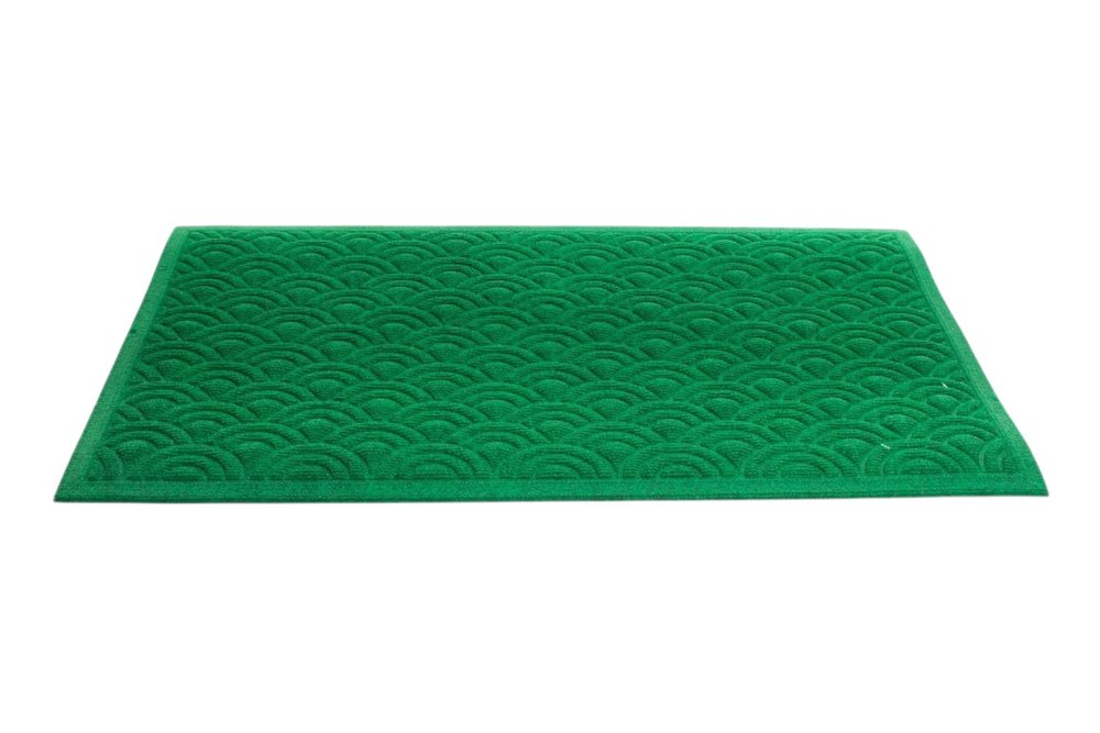 18" X 30" Green Geometric Indoor Outdoor Polypropylene Door Mat — view 5