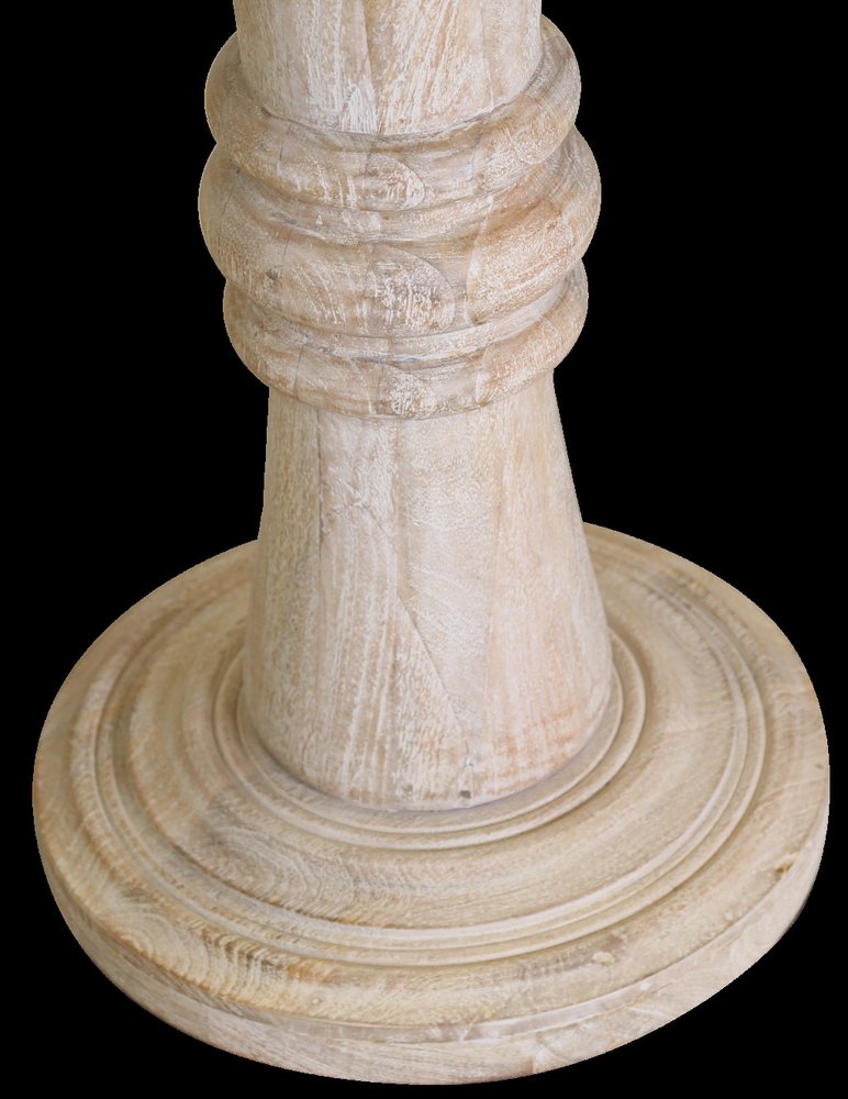 28" Brown Solid Wood Round Pedestal End Table HomeRoots