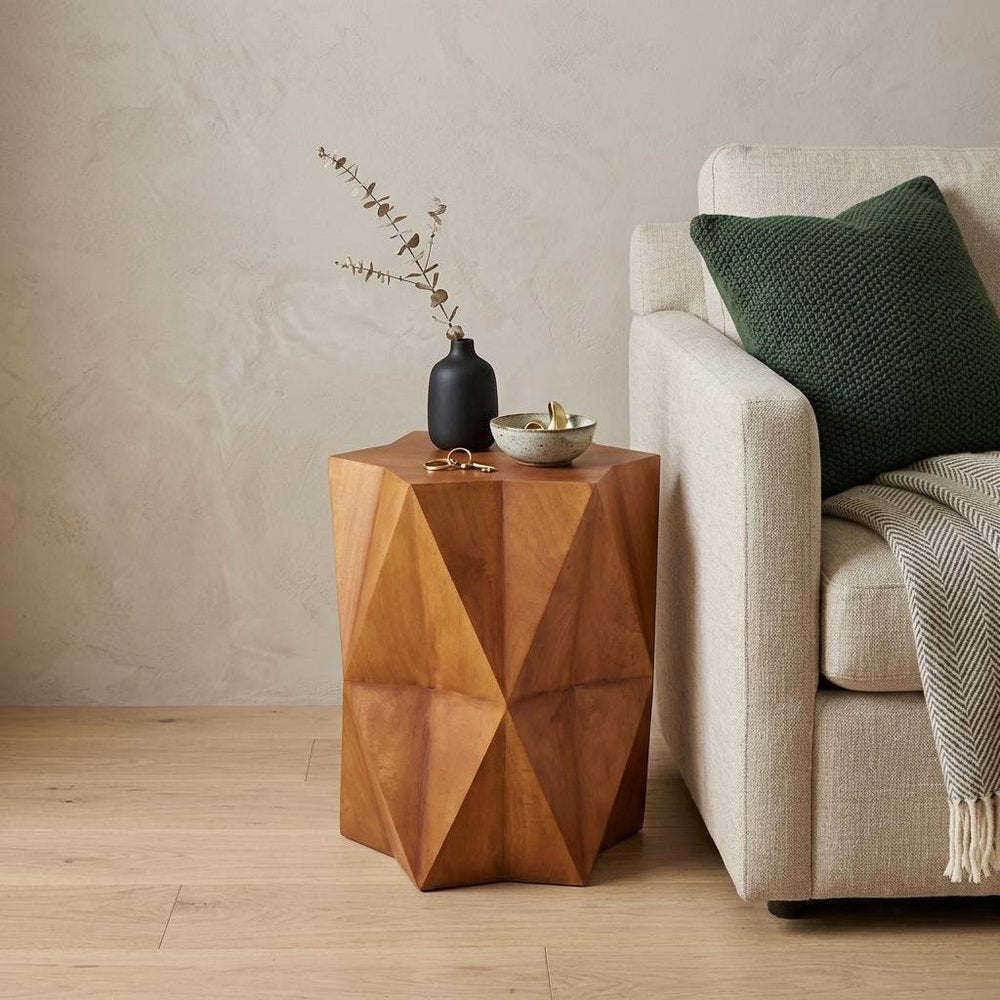 24" Brown Solid Wood End Table HomeRoots