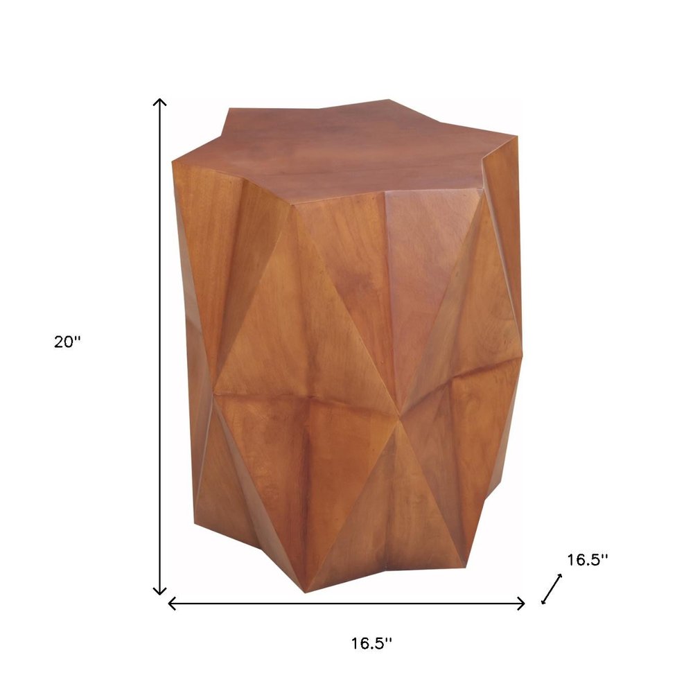 24" Brown Solid Wood End Table HomeRoots