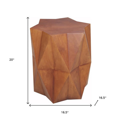 24" Brown Solid Wood End Table HomeRoots